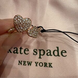 🆕kate spade new york Rose Gold Yours Truly Pave Heart Ring Mother's Day
